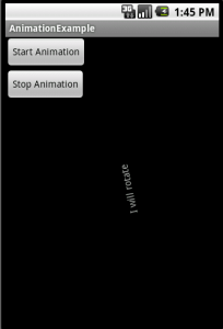 ANDROID Animation example