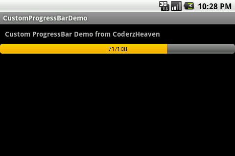 Custom progressbar in android with text – part 3